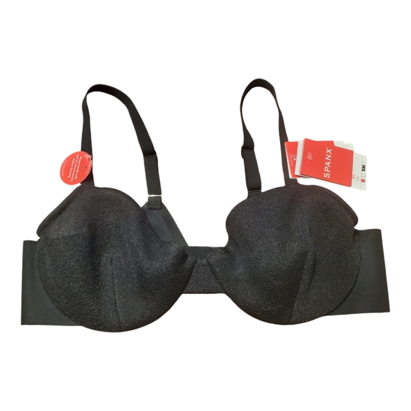 Spanx SheerFlex Fit-to-You Bra Adjustable Very Black Medium D/DDD NWT - Picture 7 of 11